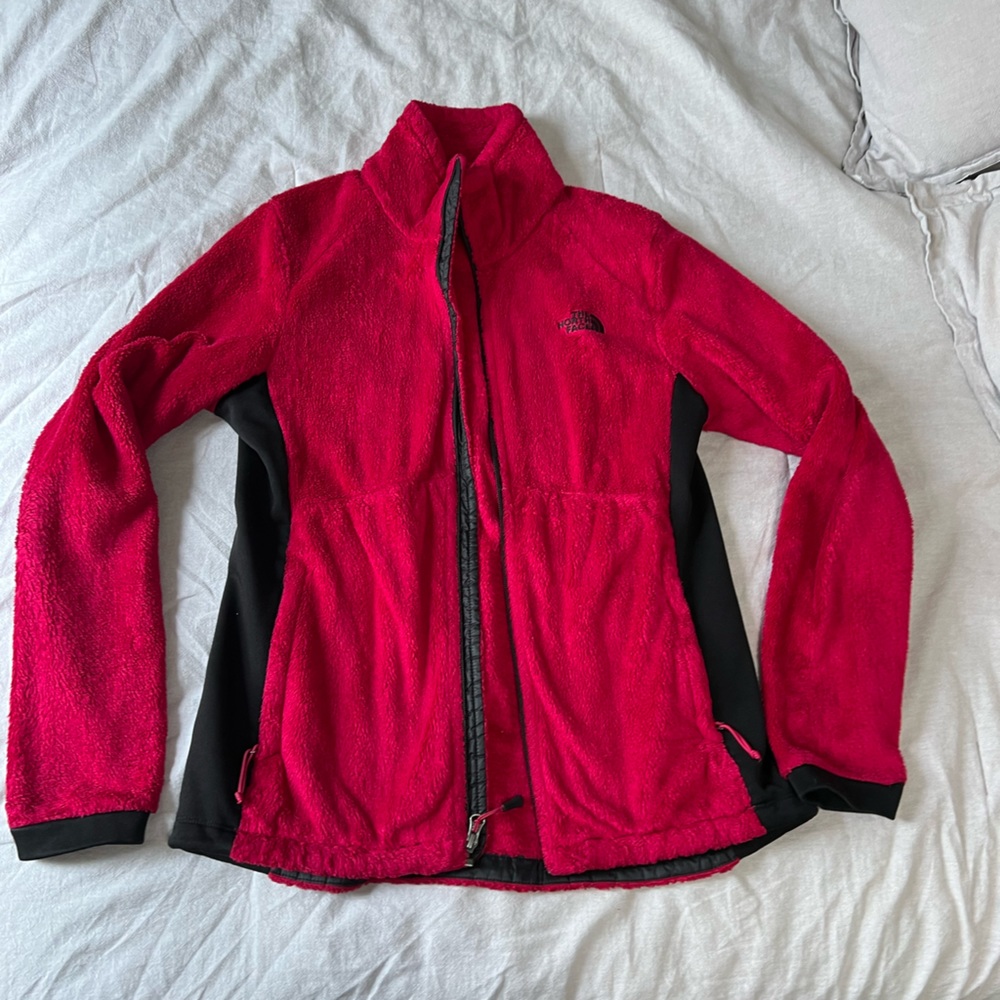 Dark pink/purple/maroon north face jacket